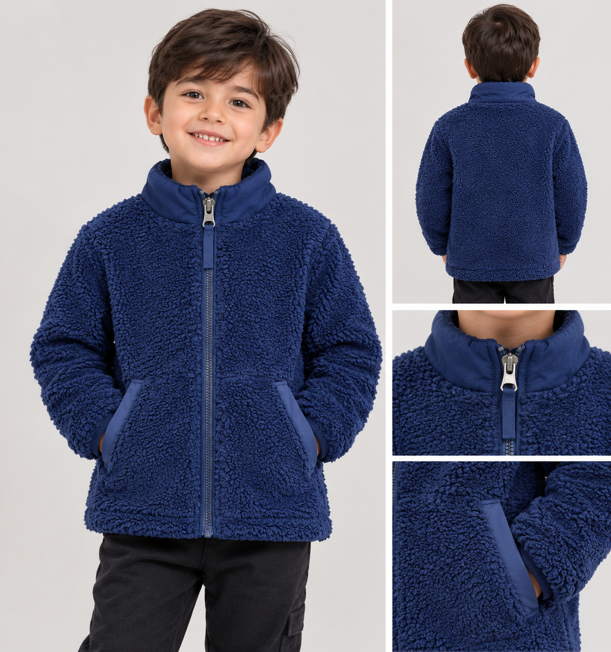 Sherpa Fleece Jacket Full Zip– Member’s Mark
