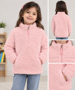 Sherpa Fleece Jacket Quarter-Zip- Member’s Mark