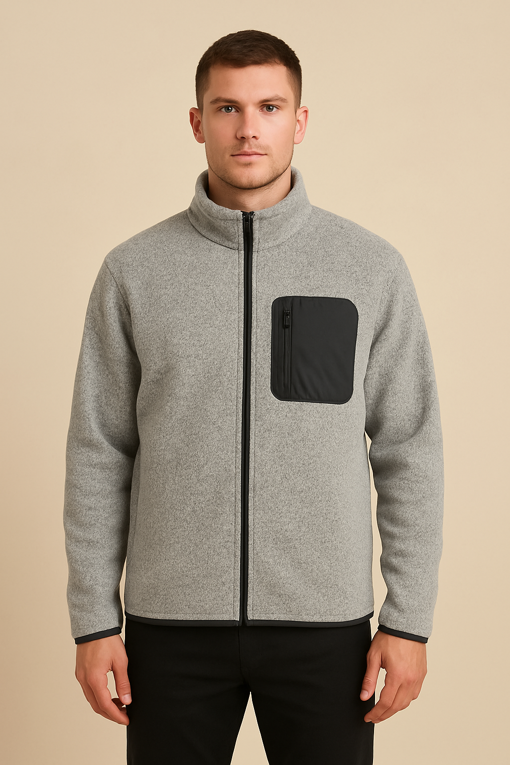 Men's Full-Zip Mock Neck Jacket
